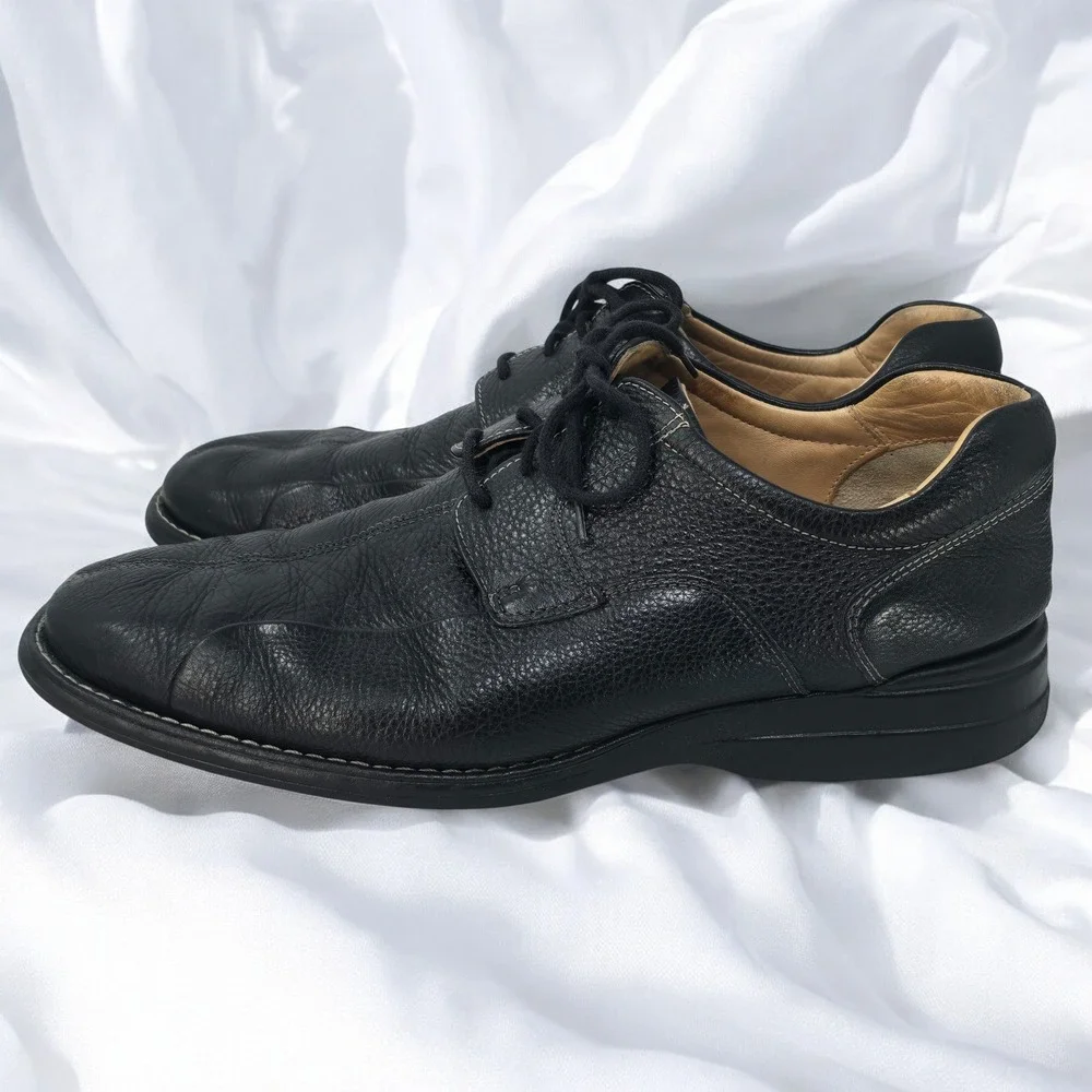 Johnston‎ & Murphy Sheepskin Mens Split Toe Dress Leather Oxford Shoes Sz 12M